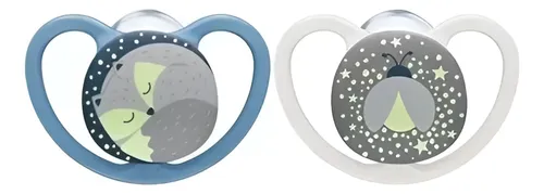 NUK CHUPETES SPACE NIGHT X2 DE 6 A 18 MESES – Pañalera Belyan